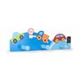 Mousehouse Gifts Porte manteau mural patères crochet en bois pour manteau voiture bleue pour une chambre de bébé ou de petit gar