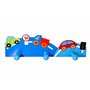 Mousehouse Gifts Porte manteau mural patères crochet en bois pour manteau voiture bleue pour une chambre de bébé ou de petit gar