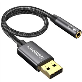 KiWiBiRD Adaptateur USB Audio vers Jack 3