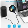 KiWiBiRD Adaptateur USB Audio vers Jack 3,5mm, Prise Jack USB Casque et Microphone, TRRS 4 Pôles Connecteur, Carte Son Externe C