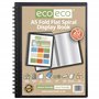 eco-eco Lot de 12 protège-documents A5 50% recyclés à 20 pochettes à spirales - Eco136 x 12