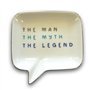 LK LKTT006 Plateau à bijoux en céramique avec inscription « The Man The Myth The Legend »