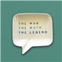 LK LKTT006 Plateau à bijoux en céramique avec inscription « The Man The Myth The Legend »