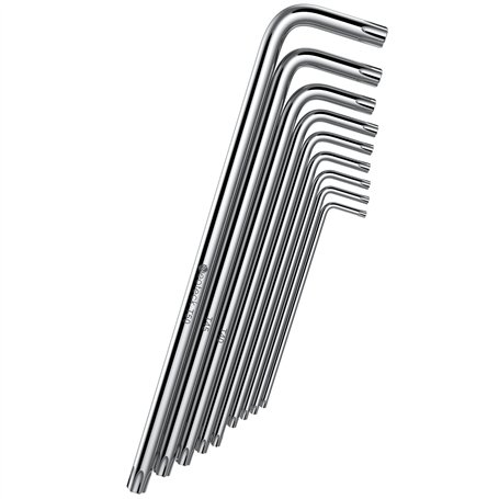 Neoteck – Lot de 9 tournevis Torx - Différentes tailles T10 T15 T20 T25 T27 T30 T40 T45 T50