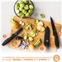 MasterChef Set Couteau Cuisine, Couteaux compris Couteau d'office, Couteau Universel et Couteau de Chef, Acier Inoxydable, Revêt