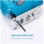 Scie Sauteuse, KATSU 400W Scie Sauteuse électrique avec 5 Lames, 0~3000 SPM, Angle ± 45°, Vitesses Variables, pour Couper Bois, 