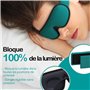 Medi Grade Masque Noir 3D [4pc] Masque de Nuit Entièrement Occultant, Masque Femme et Homme en Maille Respirable avec Sangle Aju