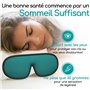 Medi Grade Masque Noir 3D [4pc] Masque de Nuit Entièrement Occultant, Masque Femme et Homme en Maille Respirable avec Sangle Aju