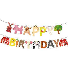 Happium Bannière de fête d'anniversaire