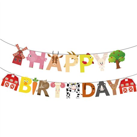 Happium Bannière de fête d'anniversaire