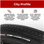 Fincci Paire de pneus pliables 700 x 35c 37-622 60 TPI avec protection en nylon et valve Presta 48 mm pour vélo, route, VTT, vél