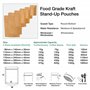 Evergreen Goods 10x Sacs En Papier Kraft (180 Mm X 260 Mm X 50 Mm) - Alimentaires Sacs En Papier - Sacs à Fermeture éClair Et Th
