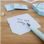 SUCK UK Bloc-notes | Mini enveloppes pour notes/messages & notes | Bloc-notes au design classique vintage postal aérien.