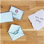 SUCK UK Bloc-notes | Mini enveloppes pour notes/messages & notes | Bloc-notes au design classique vintage postal aérien.
