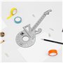 Suck UK Rockstar Règle de 15 cm, rapporteur et équerre 60° Ensemble de géométrie Transparent Incassable Règle de mathématiques e