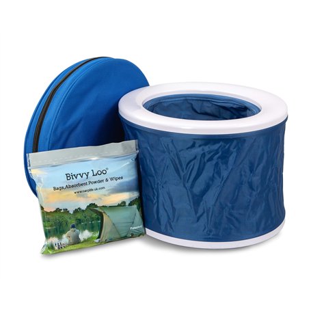 Bivvy Loo Portable Toilette - Toilette de Camping - Festival de Toilettes WC - Pêche - Camping WC - SE Plie à Plat - Prend en Ch