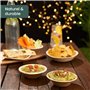 HAAGO 20 Bols en Feuilles de Palmier (180ml, Ronds) Compostables et Jetables - Vaisselle de Pique-nique et d'Extérieur Écologiqu