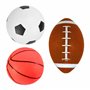 ADEPTNA Lot de 3 mini ballons de sport gonflés