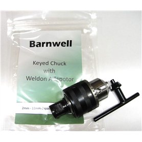 Barnwell Mandrin à clé avec adaptateur Weldon pour perceuse magnétique