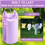 Sac Lave-Linge Manuel et Corde à Linge Rétractable - Sac de Voyage et Lavage Portable - Machine à Laver de Camping Durable