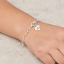 Philip Jones Bracelet à breloques Best Friend créé avec des cristaux Zircondia®