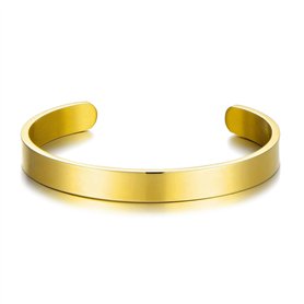 Philip Jones Bracelet Manchette Homme Acier Plaqué Or