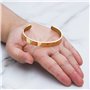 Philip Jones Bracelet Manchette Homme Acier Plaqué Or