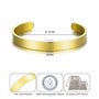 Philip Jones Bracelet Manchette Homme Acier Plaqué Or