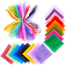 THE TWIDDLERS - 32 Écharpes de Danse Multicolores pour Bébé - Écharpes en Tissu Soie Sensorielles pour Enfants - Ribbons Sensori