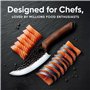 Matsato Couteau Cuisine Japonais Avec Étui Cuir. Couteau Japonais Professionnel 15.7cm, Couteaux de Cuisine, Survie, Chasse, Bou
