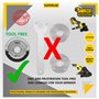1 x SabreCut GRNSCB 45mm M14 Meuleuse d'angle en acier inoxydable robuste à changement rapide Ã‰crou de bride de retenue de verr