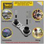 1 x SabreCut MRSC08 Dual Drive Flex Plus petit mini micro cliquet 6,3 mm HEX 1/4" carré entraînement en acier inoxydable profess