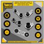 1 x SabreCut MRSC08 Dual Drive Flex Plus petit mini micro cliquet 6,3 mm HEX 1/4" carré entraînement en acier inoxydable profess
