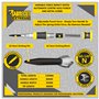 SabreCut AHPSC01 Perforatrice centrale automatique robuste avec force de frappe réglable de 60 à 140 newtons Convient pour le mé