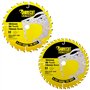 2 x SCCSFK184CR16 SabreCut 184mm 24T 40T x 16mm Lames de scie circulaire