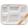 FOOGO Green 50 assiettes jetables compartimentées 11x8