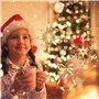 Guirlande Lumineuse Fenêtre Noël Lot de 3 Rideau Lumineux de Noël Étoile Flocon de Neige Noel Decoration Interieur Rideaux Lumin