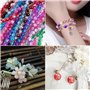 Qtuie 750Pcs Perles pour Bracelet 8mm Kit Bracelet Perle Pierre Naturelle Ronde avec Trou Perles Intercalaires Fil Elastique Kit