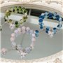Qtuie 750Pcs Perles pour Bracelet 8mm Kit Bracelet Perle Pierre Naturelle Ronde avec Trou Perles Intercalaires Fil Elastique Kit