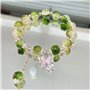 Qtuie 750Pcs Perles pour Bracelet 8mm Kit Bracelet Perle Pierre Naturelle Ronde avec Trou Perles Intercalaires Fil Elastique Kit