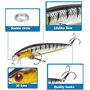 Qtuie Leurres de Pêche Lot de 5 Leurre Peche Bioniques à Couler Lent au Brochet, en Mer pour Bar, Perche, Truite Leurre de Peche