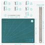 Belle Vous Ensemble de 65 Lames Artisanales avec Tapis de Découpe A4 - Kit Modelisme Exacto - Idéal pour le Papier, Scrapbooking