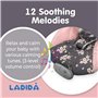 LADIDA Transat pour bébé avec musique apaisante et vibration, adorable motif fleur de prunier (148)