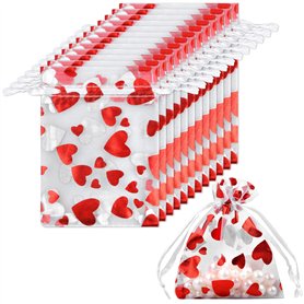 Jinlaili 50 Pièces 8x10cm Sachets Pochettes Cadeau en Organza