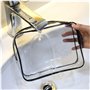 NATUCE 4 pièces Trousses de Toilette Transparente, PVC Étanche Trousse de Maquillage de Voyage, Sac de Toilette, Cosmétique Orga