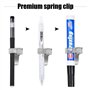 Vesaneae Lot de 4 Porte-Stylo en Métal, Clips de Porte-Stylo Argent, Organisateur de Stylo, Porte-Stylos à Deux Trous/Trois Trou