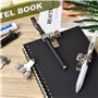 Vesaneae Lot de 4 Porte-Stylo en Métal, Clips de Porte-Stylo Argent, Organisateur de Stylo, Porte-Stylos à Deux Trous/Trois Trou