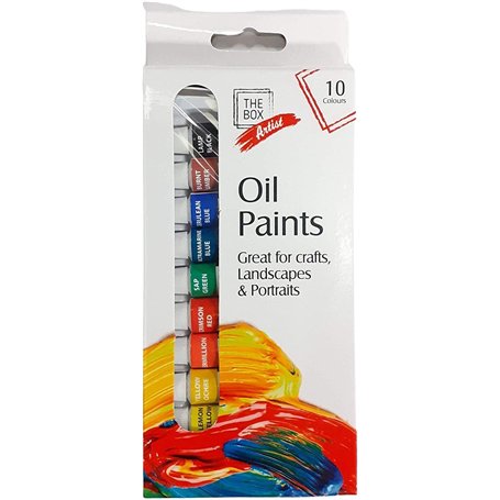 AIBC Just Believe... Lot de 10 tubes de peinture à l'huile - 12 ml chacun - Idéal pour les paysages et les portraits