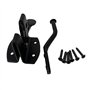 MKB Loquet de porte de jardin noir pour portails en bois - Loquet de porte autobloquant galvanisé - Protection contre les intemp