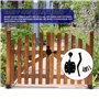 MKB Loquet de porte de jardin noir pour portails en bois - Loquet de porte autobloquant galvanisé - Protection contre les intemp